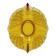 Old Art Deco Dish In Amber Crystal Czechoslovakia