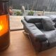 3-seater sofa TARMAC – Roche Bobois Grey leather Alpilles – Design