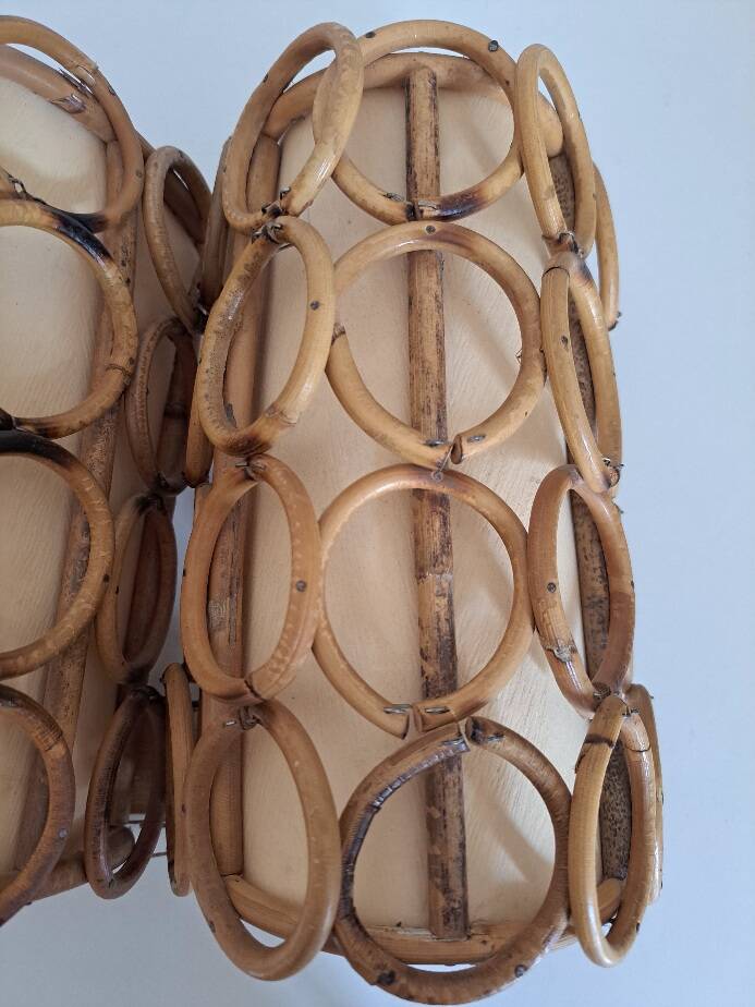 Vintage bamboo wall light