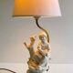 Bronze and Biscuit porcelain table lamp