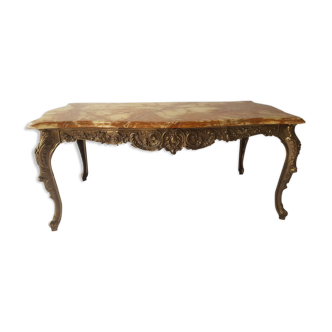 Louis XV style coffee table on marble