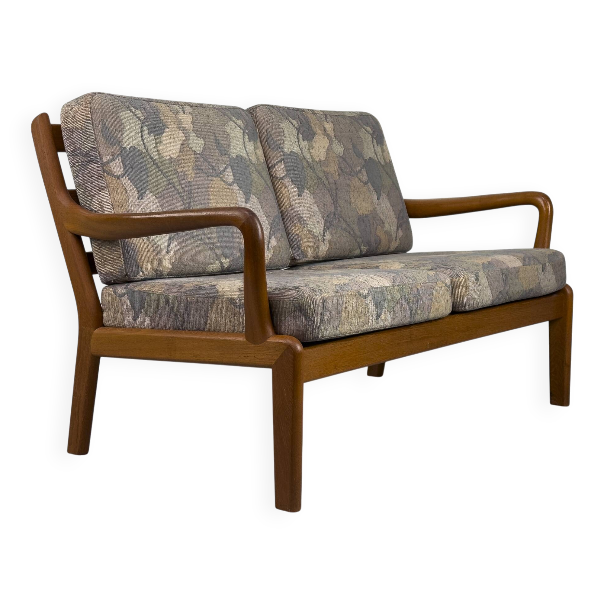 Canapé deux places vintage Senator en teck par L. Olsen, années 1970