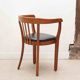 Stoelcker chair in black faux leather and oak