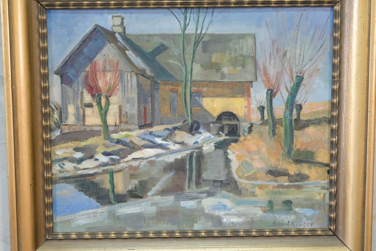 Albert Krüger, Scandinavian Modern Painting, 1928, Oil on Canvas, Framed