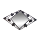 Miroir biseauté art deco en fer forge decor de raisin