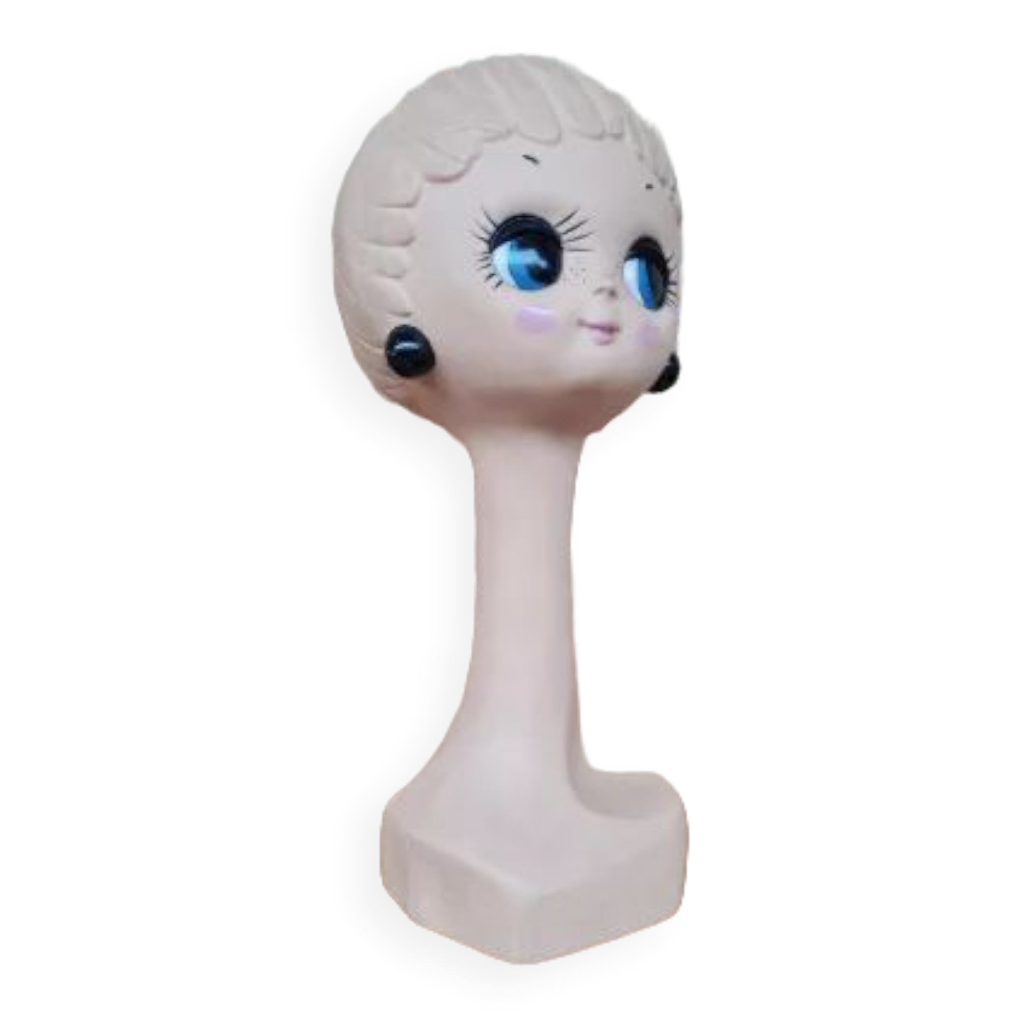 Vintage Twiggy hat head 60s-70s