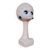 Vintage Twiggy hat head 60s-70s