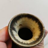 Danish designed vase in hares fur glaze from the 1960s.