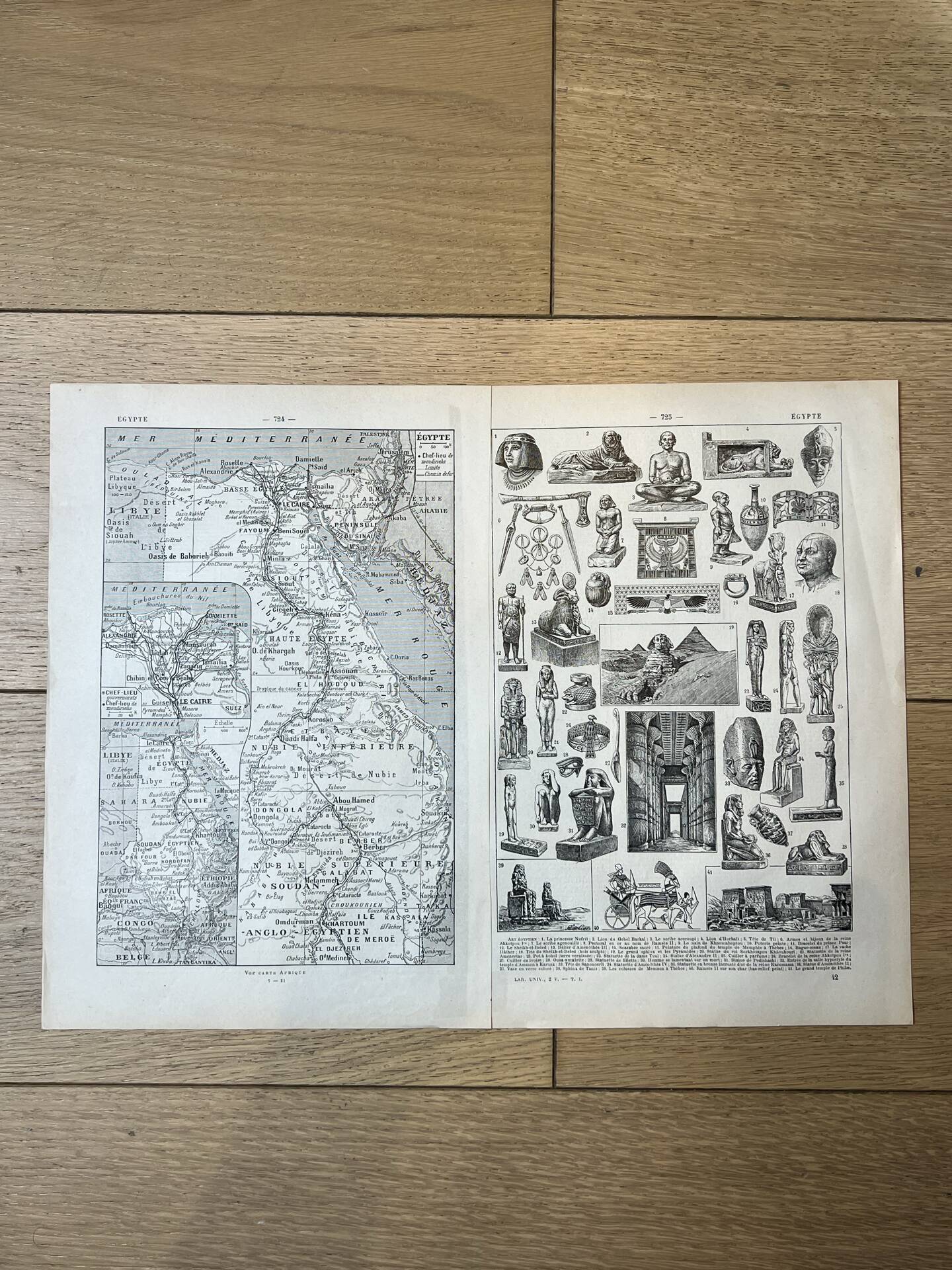 Map "Egypt" - 20x29cm 1922
