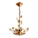 Lustre italien doré fleurs strass vintage Nucleo Eorme