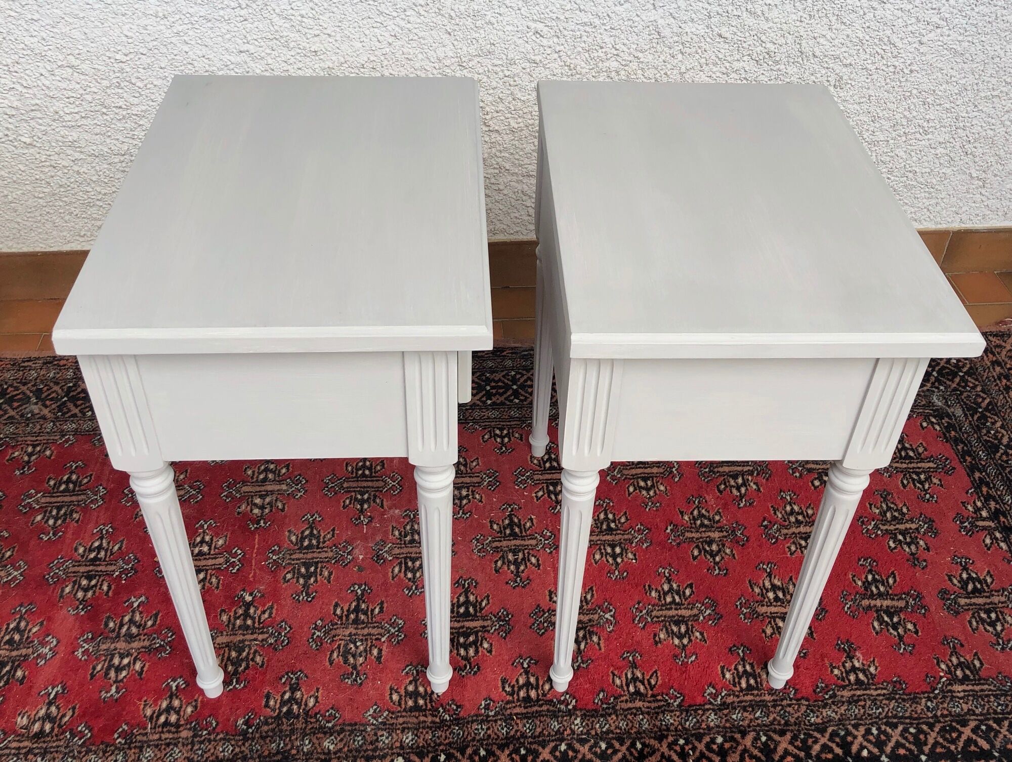Pair of wooden bedsides Louis XVI style