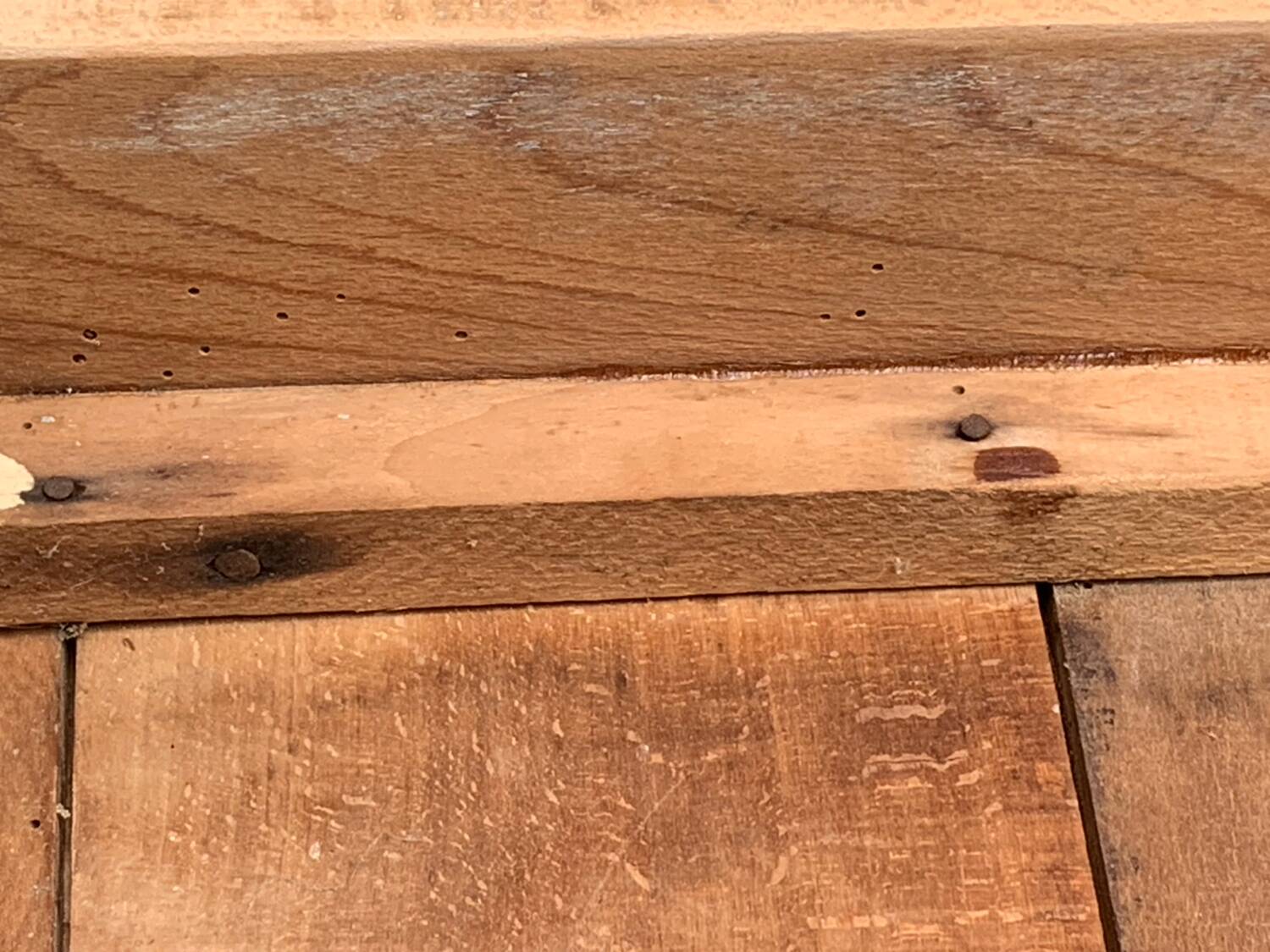 Art Deco farmhouse table in raw wood