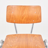 Vintage chair eromes oak chrome