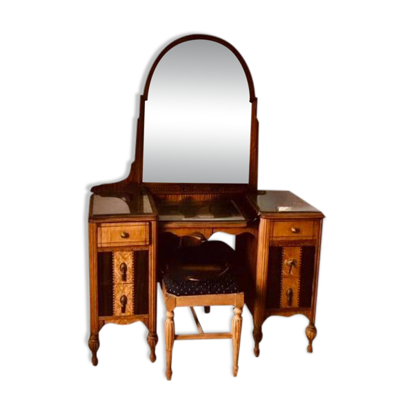 Coiffeuse avec miroir en acajou marqueté - Philadelphie, 1925 — Beyit