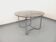 Vintage round dining table in smoked glass and chrome metal
