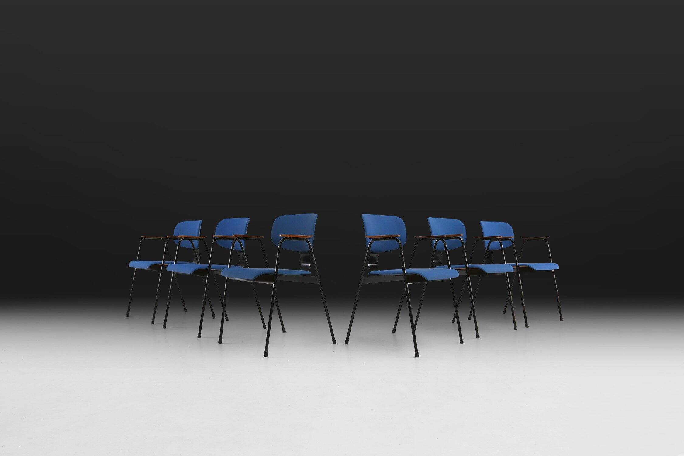 Set of 6 Dining Chairs by Willy Van Der Meeren for Tubax, Belgium, 1950s