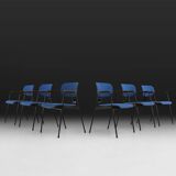 Set of 6 Dining Chairs by Willy Van Der Meeren for Tubax, Belgium, 1950s