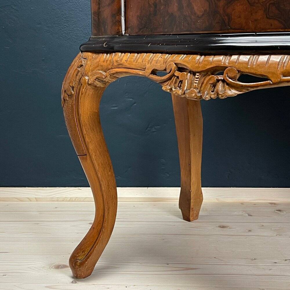 Vintage wooden bedside tables, Italy, 1950s, set of 2