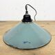 Industrial Petrol Enamel Factory Pendant Lamp, 1960s