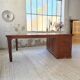 Double-sided walnut counter desk 1900