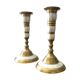 Bougeoirs laiton et nacre