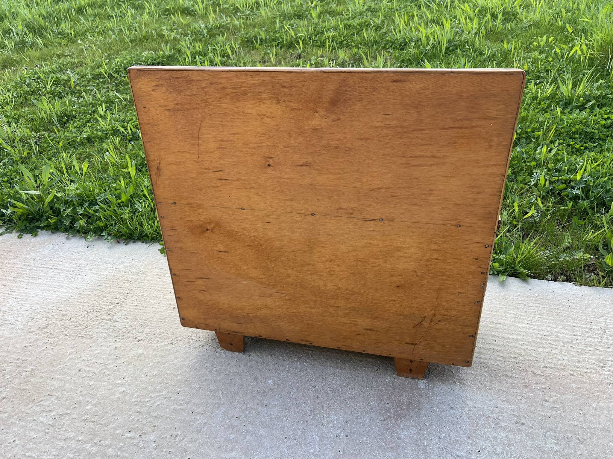 Rattan marquetry chest from the 60s
