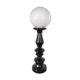 Lampe en bois vintage noire