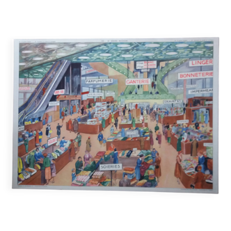 Educational poster for schools, the department store, Rossignol Montmorillon