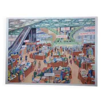 Educational poster for schools, the department store, Rossignol Montmorillon