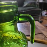 Green pitcher with fruit decoration – 1960s