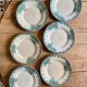 Set of 6 flat plates in iron earth model Narcisse de Saint Amand (LOT 4)