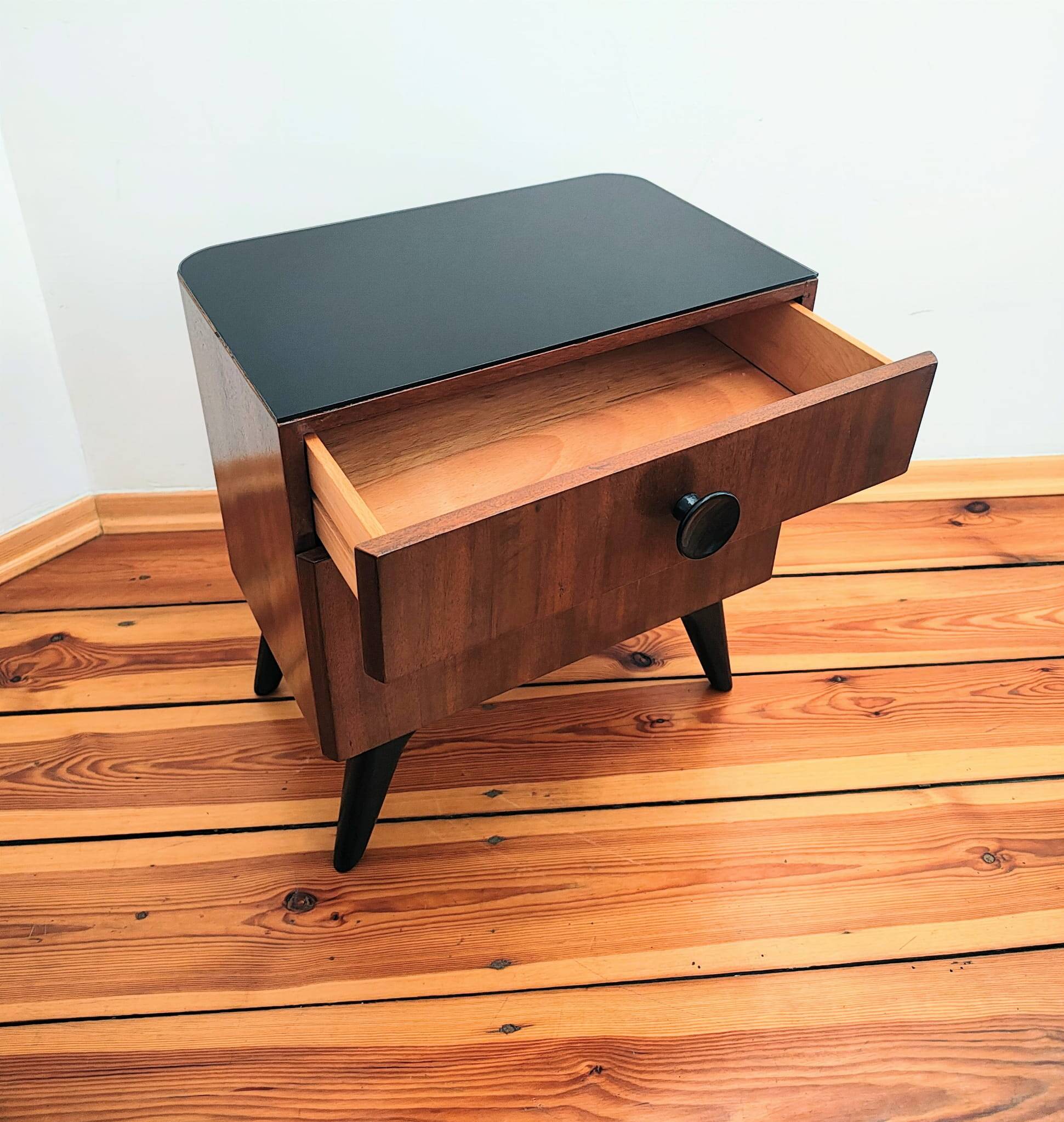 Czechoslovakian Nightstands by J. Halabala for UP Závody, 1950s, Set of 3