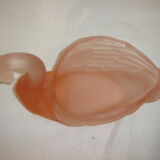 Pink polished glass swan cup