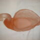 Vide poche cygne en verre poli rose