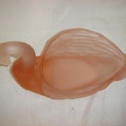 Pink polished glass swan cup
