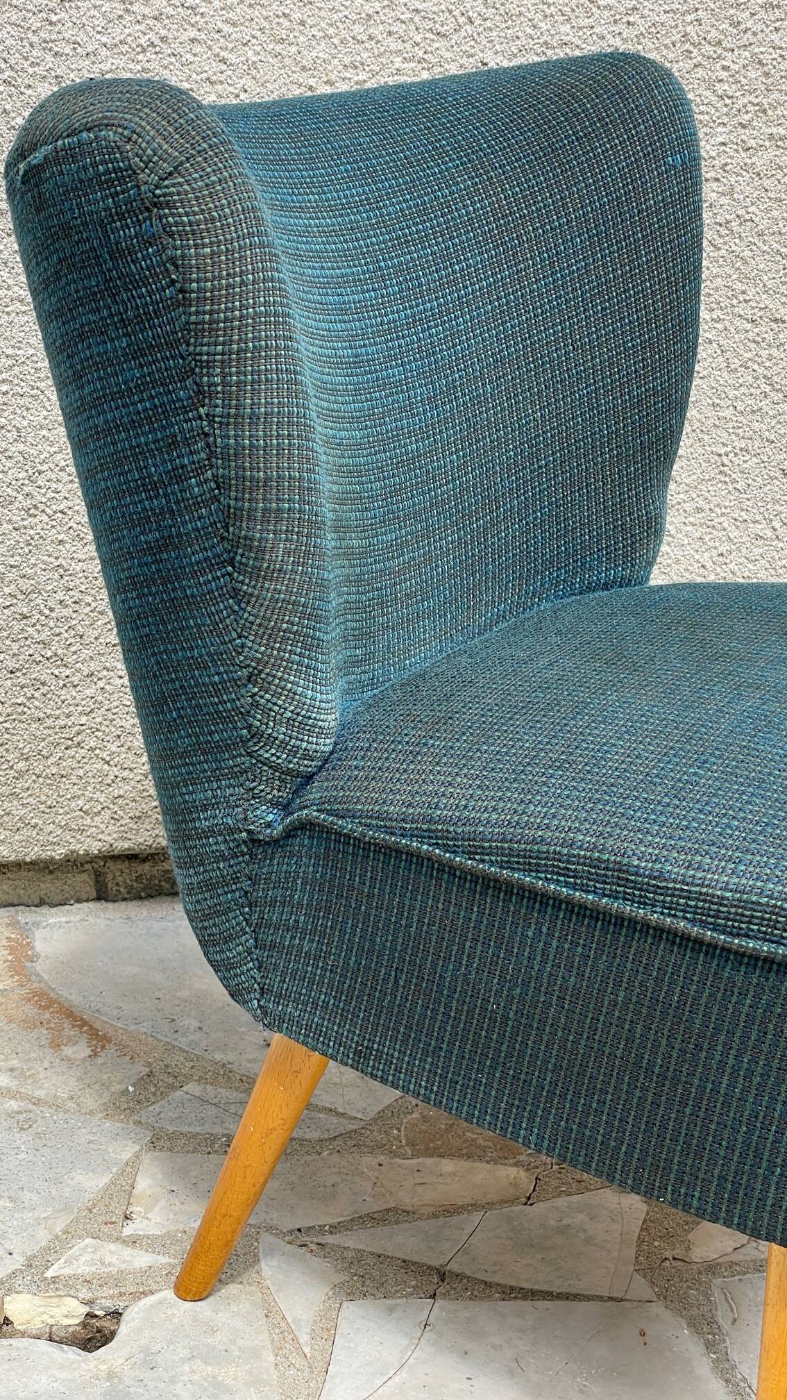 Midnight blue vintage cocktail chair