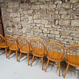 Lot de 6 chaises danoises à barreaux