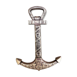 Tire cap bottle opener anchor brass old