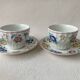 2 tasses et sous-tasses Churchill fleurs Rosetta