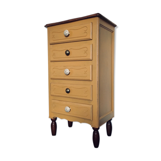 Dresser 5 ochre yellow drawers
