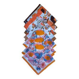 Serviettes de table en organdi années 70
