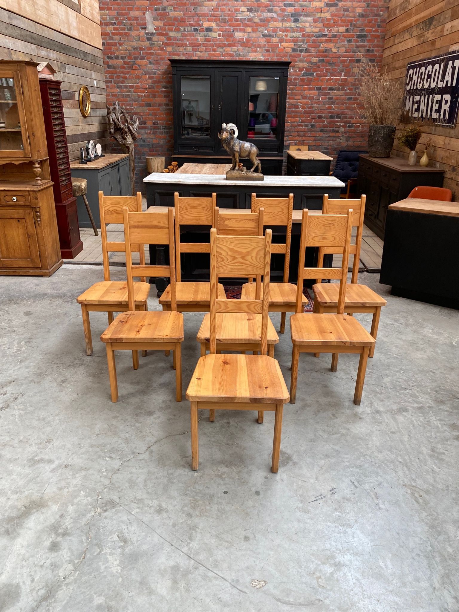 Pine chairs by Roland Wilhelmsson for Karl Andersson & Söner, Sweden, 1960s