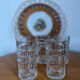 Transparent vintage whisky glasses