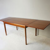 1960’s mid century modern Danish extending draw leaf dining table by AM Mobler