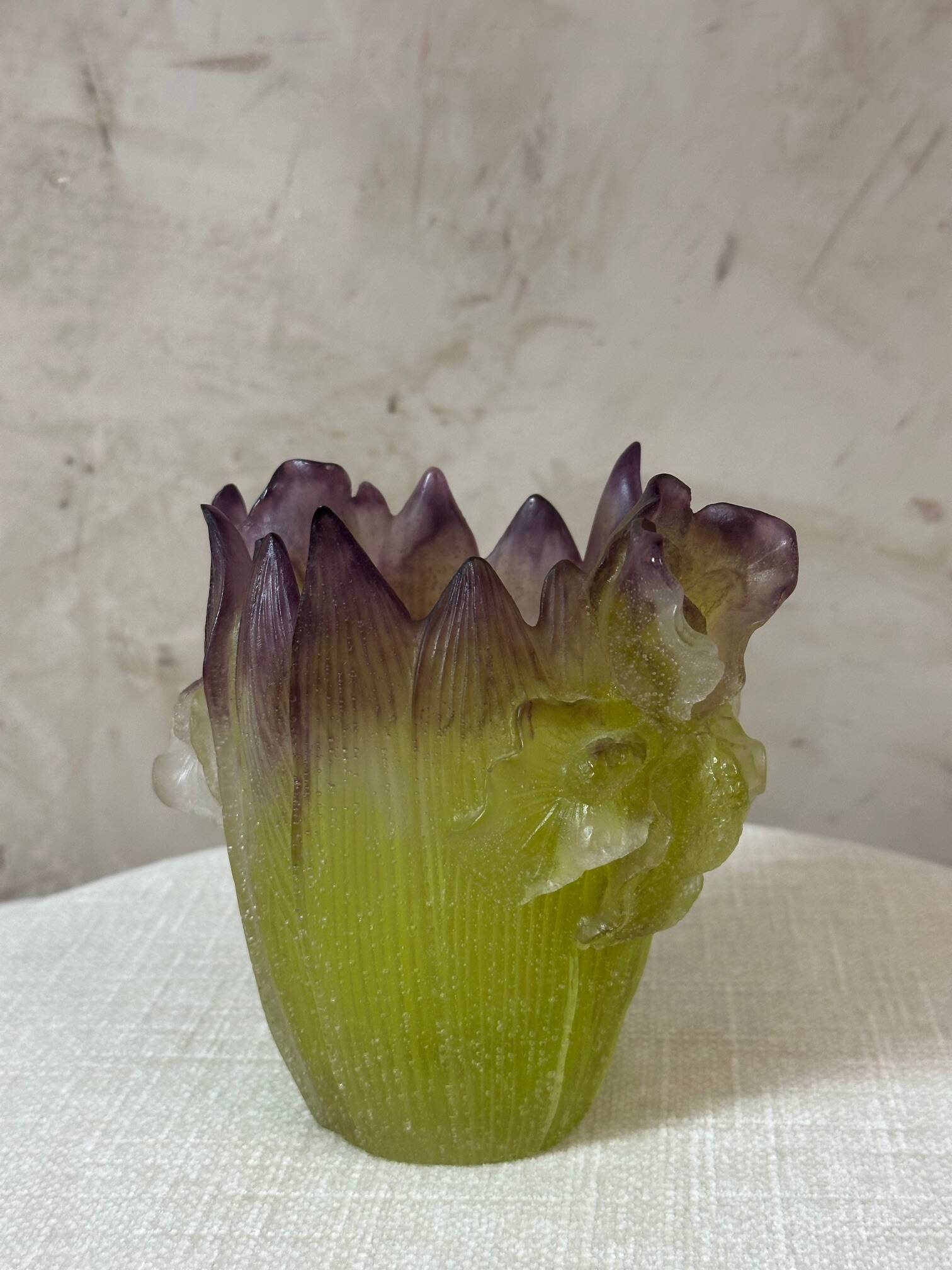 Daum glass paste vase