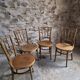 Set of 4 Fischel bentwood bistro chairs, Czechoslovakia, circa 1930–1950.