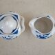 6 Digoin cups and saucers, sugar bowl and milk jug