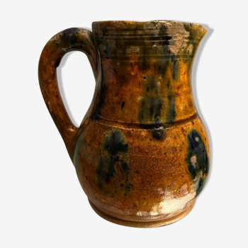 Milk jug pitcher late nineteenth early twentieth in glazed stoneware La Borne