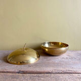 Golden brass apple candy box