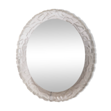 Oval Bathroom Wall Mirror with Lighting and Plexiglass Edge - Hillebrand